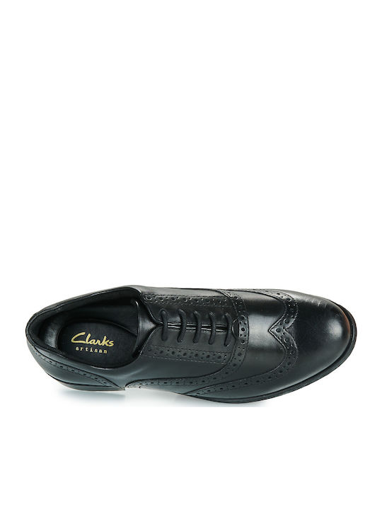 Women's Leather Oxford Shoes Black