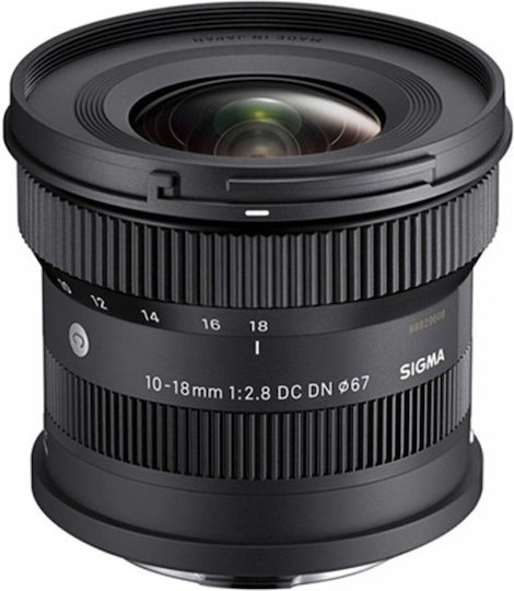 Sigma Crop Kameraobjektiv 10-18mm f/2.8 DC DN Contemporary Ultra-Weitwinkel-Zoom für Sony E Mount Black