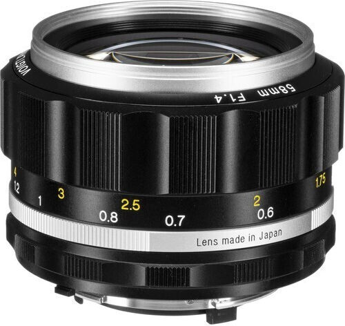 Voigtlander Full Frame Camera Lens Nokton SLII-S F/1.4 Fixed for Nikon F Mount Silver