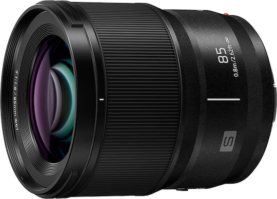 Panasonic Full Frame Φωτογραφικός Φακός LUMIX S 85mm F1.8 Telephoto για Leica L Mount Μαύρος