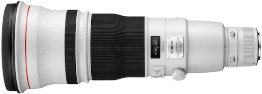 Canon Пълен кадър Фотообектив 600mm F/4L IS Телефото за Канон РФ Монтаж White