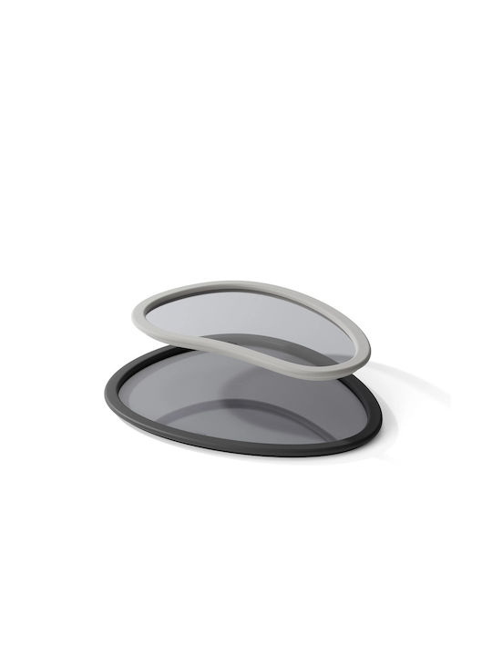 Umbra Hub Plastic Oval Serving Tray in Gray Color 1018015-1202 2pcs