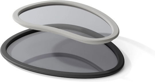 Umbra Hub Kunststoff Oval Serviertablett in Gray Farbe 1018015-1202 2Stück