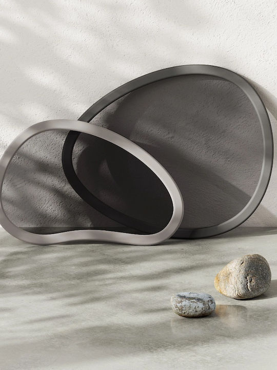 Umbra Hub Plastic Oval Serving Tray in Gray Color 1018015-1202 2pcs