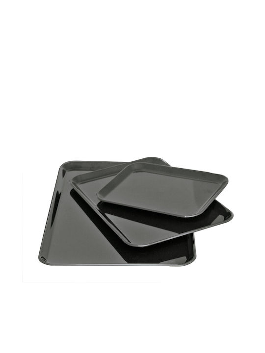 GTSA Plastic Rectangular Serving Tray Non-slip in Black Color 46x35.5cm 173-1814 1pcs