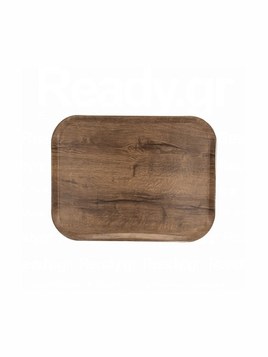 Alkan Holz Rechteckig Serviertablett in Braun Farbe 43x33cm DEC330430PR-SM 1Stück