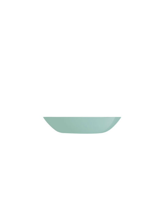 Luminarc Diwali Plate Soup Glass Light Turquoise with Diameter 20cm