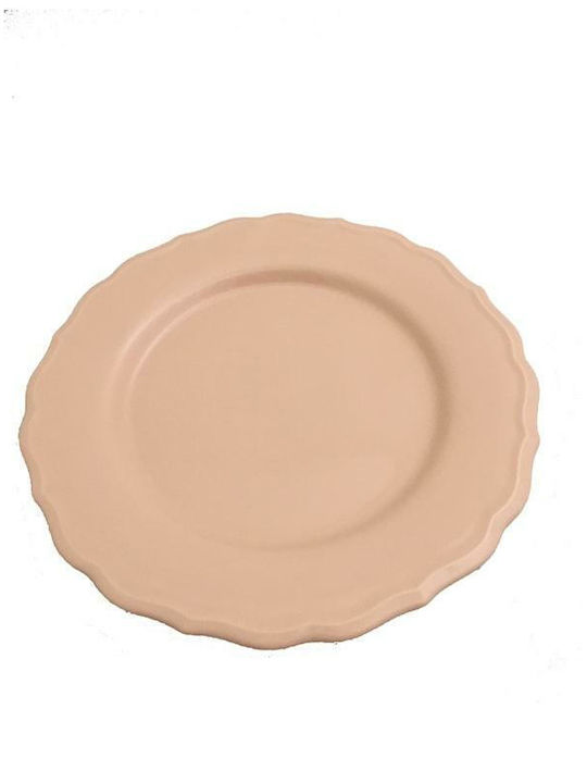Juliet Plate Desert Ceramic Pink with Diameter 21cm