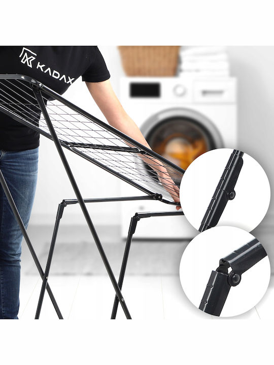 Kadax Folding Floor Clothes Drying Rack with Hanging Length 18m