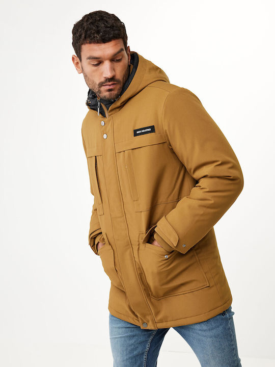 Mexx Herren Winter Jacke Parka Mustard