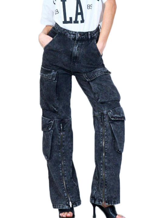 High Waist Women's Jean Trousers Black