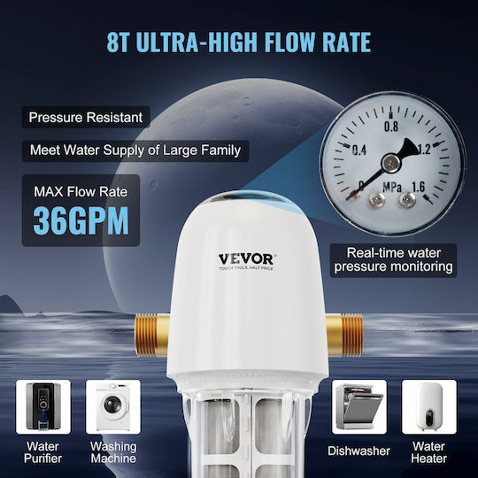 Vevor Sistem de Filtrare a Apei Singur Alimentare centrală ZDCXQZSGLQFC03MQTV9