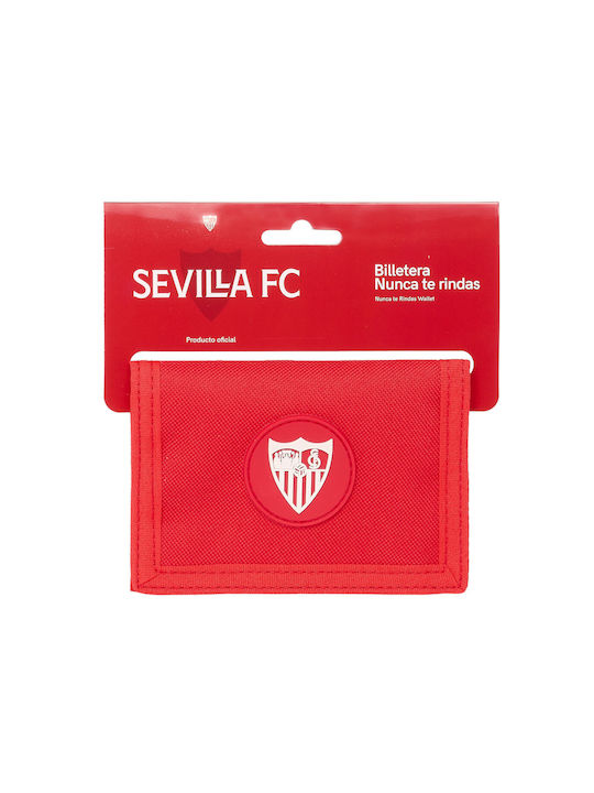 Sevilla Fútbol Club Portofel pentru copii cu velcro Roșu S4311063