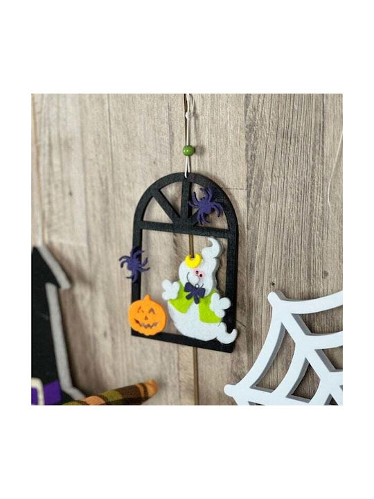 WOODEN HALLOWEEN WINDOW ORNAMENT 10X8X15CM 4 DESIGNS