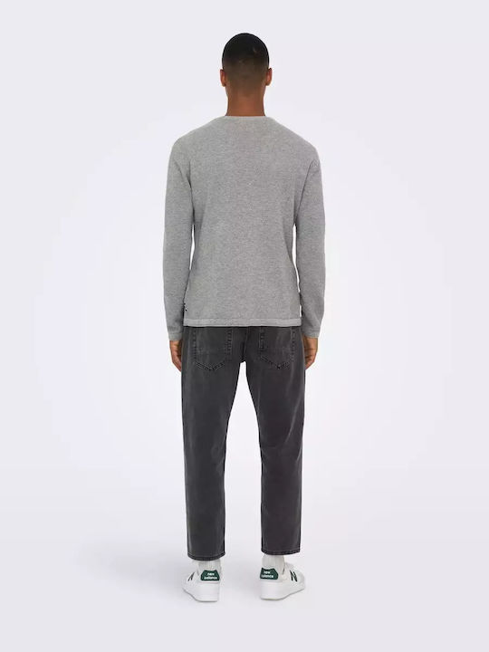Long Sleeve Sweater Medium Grey Melange
