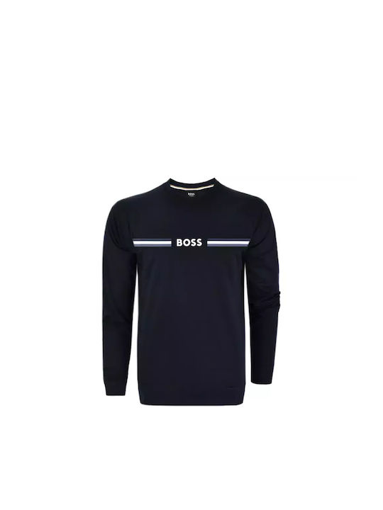 Hugo Boss Bluza Bărbătească cu Mânecă Lungă BLUE