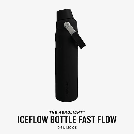 Stanley AeroLight IceFlow Thermos Bottle Stainless Steel BPA Free 600ml Black