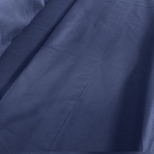Cannon Stonewashed Σετ Σεντόνια Μονά με Λάστιχο 100x200+35εκ. Navy, Peony (3τμχ)