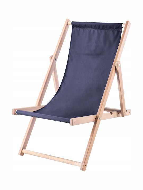 Liegestühle Holz mit Blau Stoff