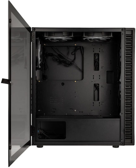 Kolink Observatory HF Mesh Gaming Midi Tower Κουτί Υπολογιστή με Πλαϊνό Παράθυρο και ARGB Φωτισμό Μαύρο