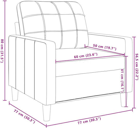 Σετ Σαλονιού 3-Sitzer & 2-Sitzer & Sessel & Hocker