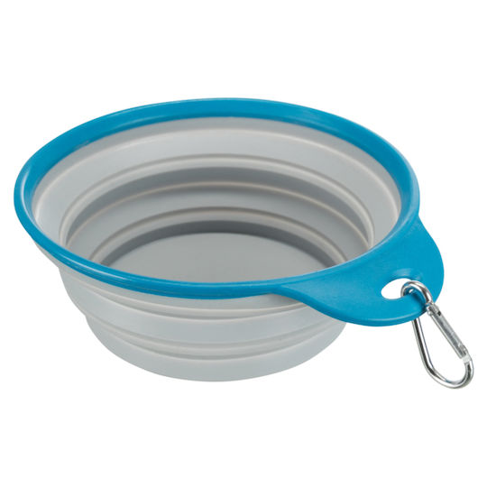 Trixie Travel Bowl Plastic Bowl Food for Dog & Cat 500ml 14cm in Light Blue Color