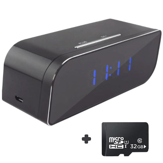 Κρυφή Κάμερα WiFi Ρολόι 1080p με Υποδοχή για Κάρτα Μνήμης