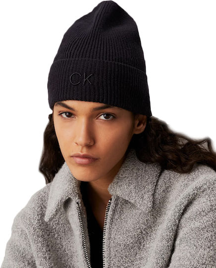 Beanie Frauen Beanie mit Rippstrick in Schwarz Farbe