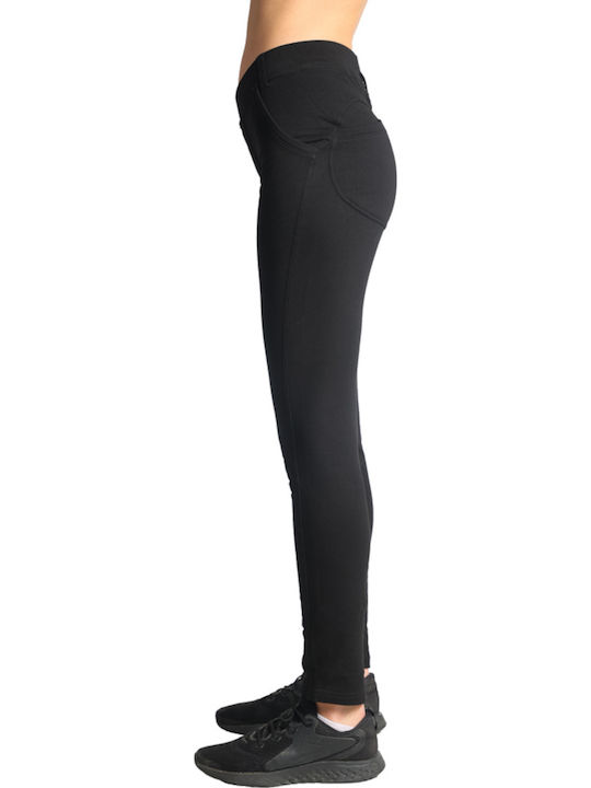 Frauen Leggings Fleece-Beschichtung Black