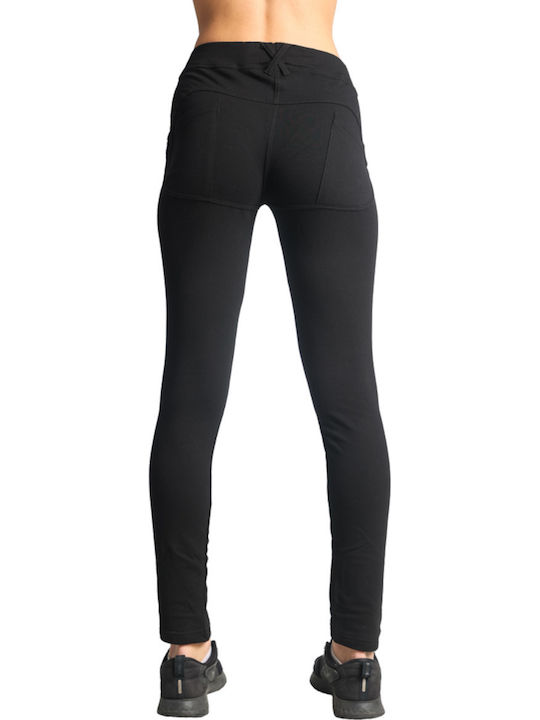 Frauen Leggings Fleece-Beschichtung Black