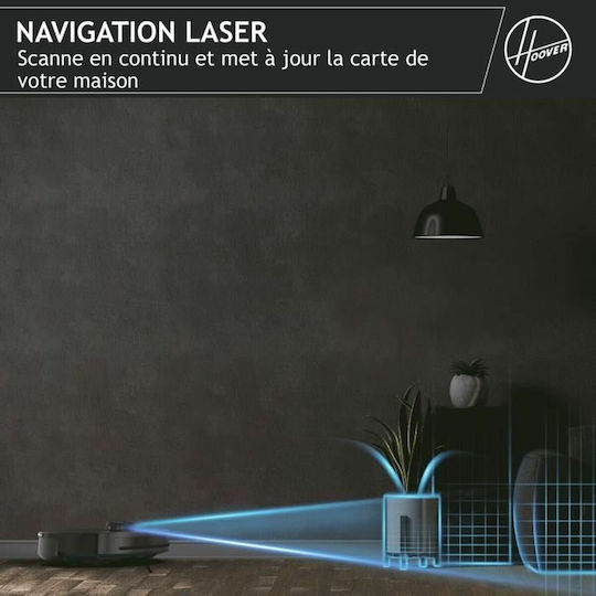 Hoover HG4 Robot Vacuum Cleaner with Laser Mapping & 4000Pa Suction Power Iron Grey