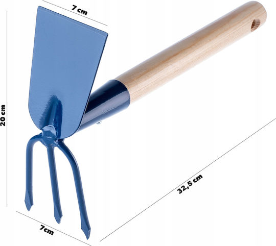 Kadax Cultivator cu trei colți Mână cu Mâner 35cm