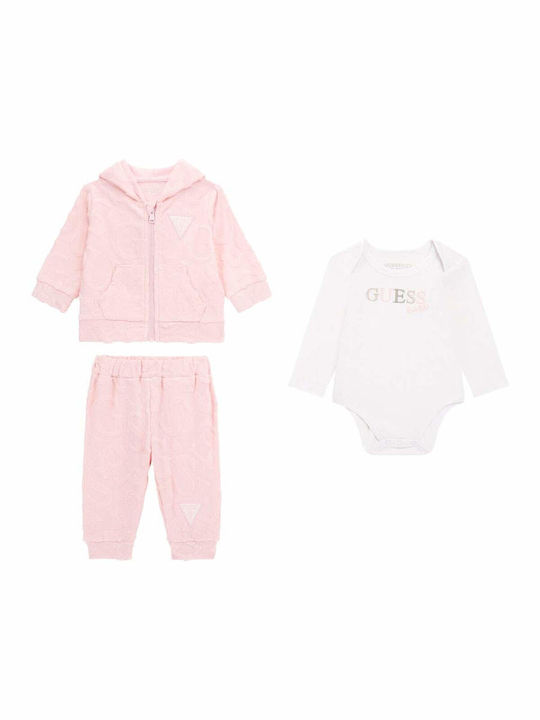 Guess Set Baby Strampler Rose 3Stück