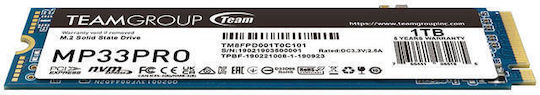 TeamGroup MP33 Pro SSD 1TB M.2 Type with PCI Express 3.0 Connection TM8FPD001T0C101