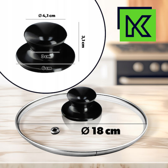Kadax Kochgeschirrdeckel Für Pan Und Topf Glas 18cm 30790