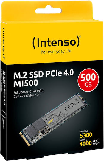 Intenso MI500 SSD 500GB M.2 Type with PCI Express 4.0 Connection 3836450