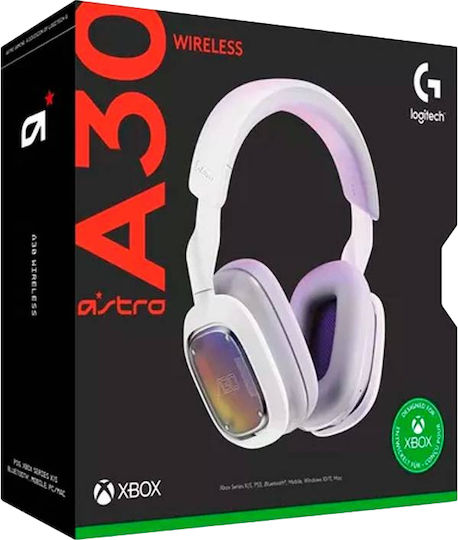 Astro A30 Căști Gaming Wireless Over Ear cu Conectivitate 3,5 mm Bluetooth Albe pentru XBOX