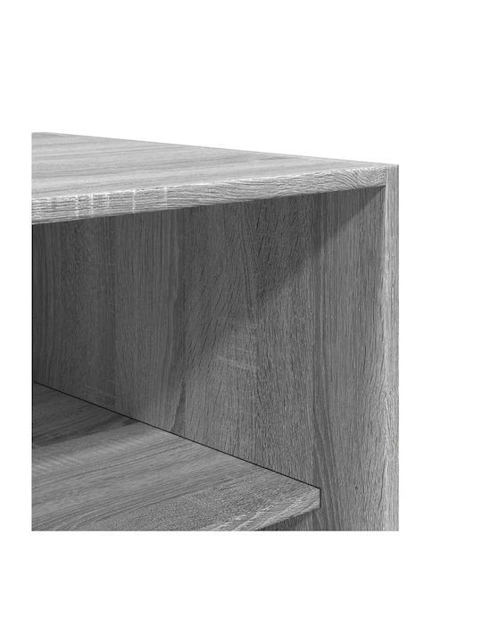 Мебел за Антре със Закачалка и Шкаф за Обувки Сив Sonoma 100x50x200см