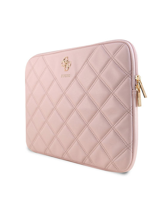 Guess Pu Quilted 4g Metal Logo Laptop-Hülle 13" Rosa