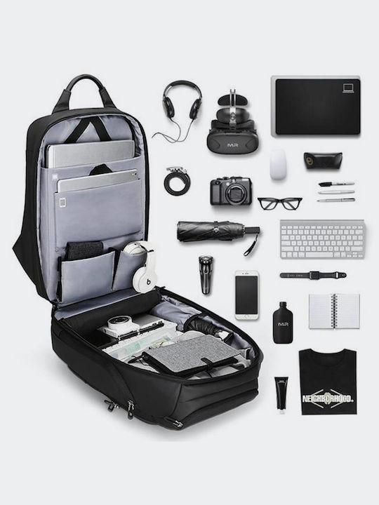 Mark Ryden MR7080D Wasserdichte Rucksack Für Laptop 17.3 Mit USB-Anschluss In Schwarz