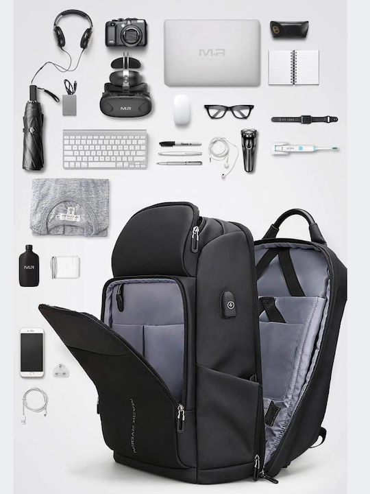 Mark Ryden MR7080D Wasserdichte Rucksack Für Laptop 17.3 Mit USB-Anschluss In Schwarz