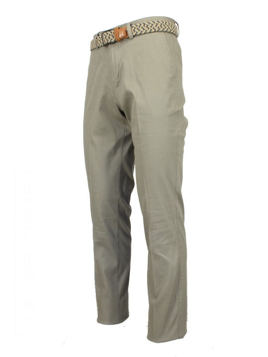 Freeman Clothing Men's Trousers Chino in Regular Fit Greene