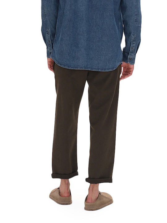 Firenze Trousers Elastic in Relaxed Fit Khaki