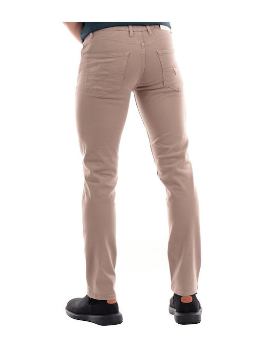 Guess Men's Trousers Elastic in Slim Fit Thermal Clay