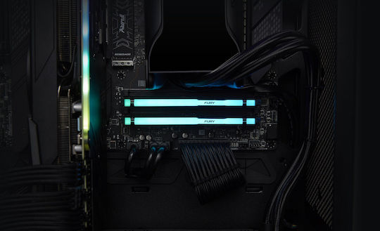Kingston Fury Beast RGB DDR5 128GB RAM with 4x32GB Modules and Speed 5200 for Desktop