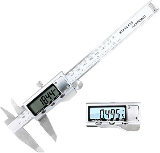 Digitaler Messschieber LCD-Anzeige Genauigkeit 0,01mm Länge 150mm Edelstahl Silber