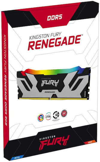 Kingston Fury Renegade RGB DDR5 48GB RAM με 2x24GB Modules και Ταχύτητα 6400 για Desktop