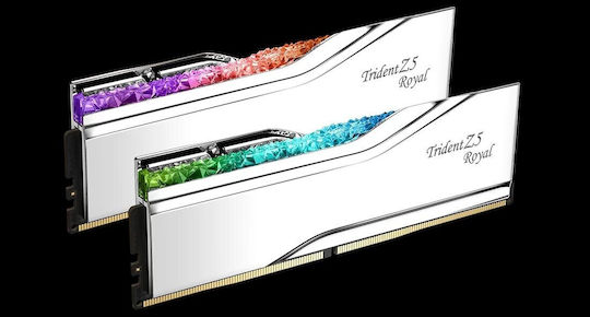 G.Skill Trident Z5 Royal DDR5 32GB RAM with 2x16GB Modules and Speed 7200 for Desktop