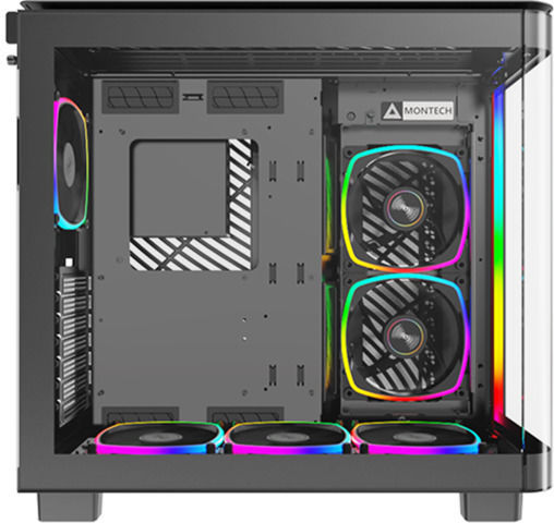 Montech King 95 Pro Gaming Midi Tower Кутия За Компютър Със Страничен Прозорец Черна