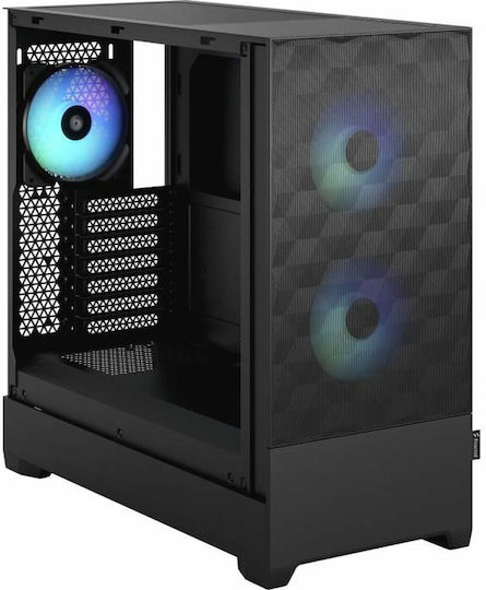 Fractal Design Pop Air Gaming Midi Tower Κουτί Υπολογιστή με Πλαϊνό Παράθυρο και RGB Φωτισμό Black TG Clear Tint